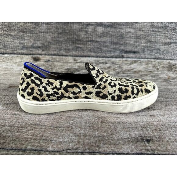 Rothy’s The Original Slip On Sneaker in Animal Print Leopard Knit Sneaker 6 - Picture 7 of 10